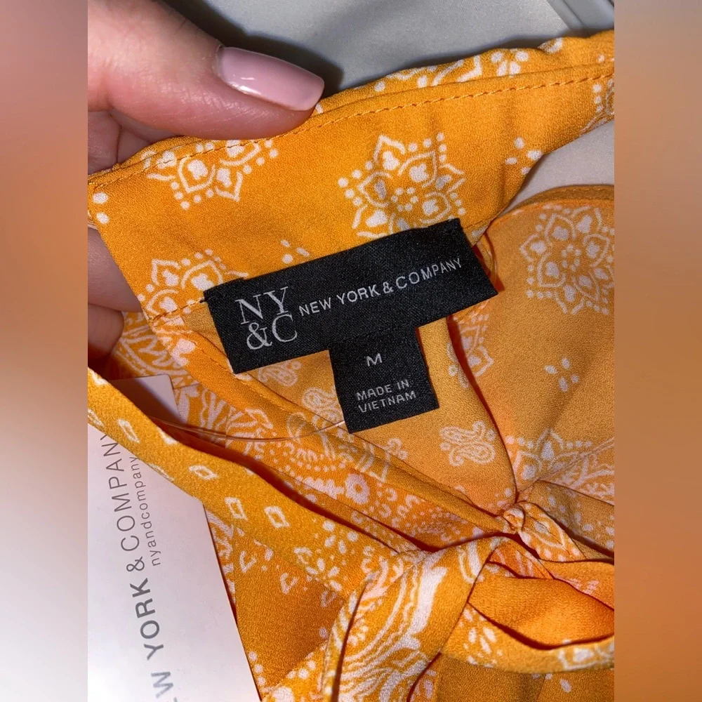 New York & Company High Neck Blouse 🍊 - Picture 2 of 7